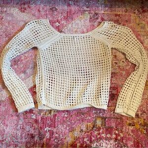 crochet soft white long sleeve